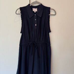 Cinq à Sept Silk Navy Sleeveless Mini Dress